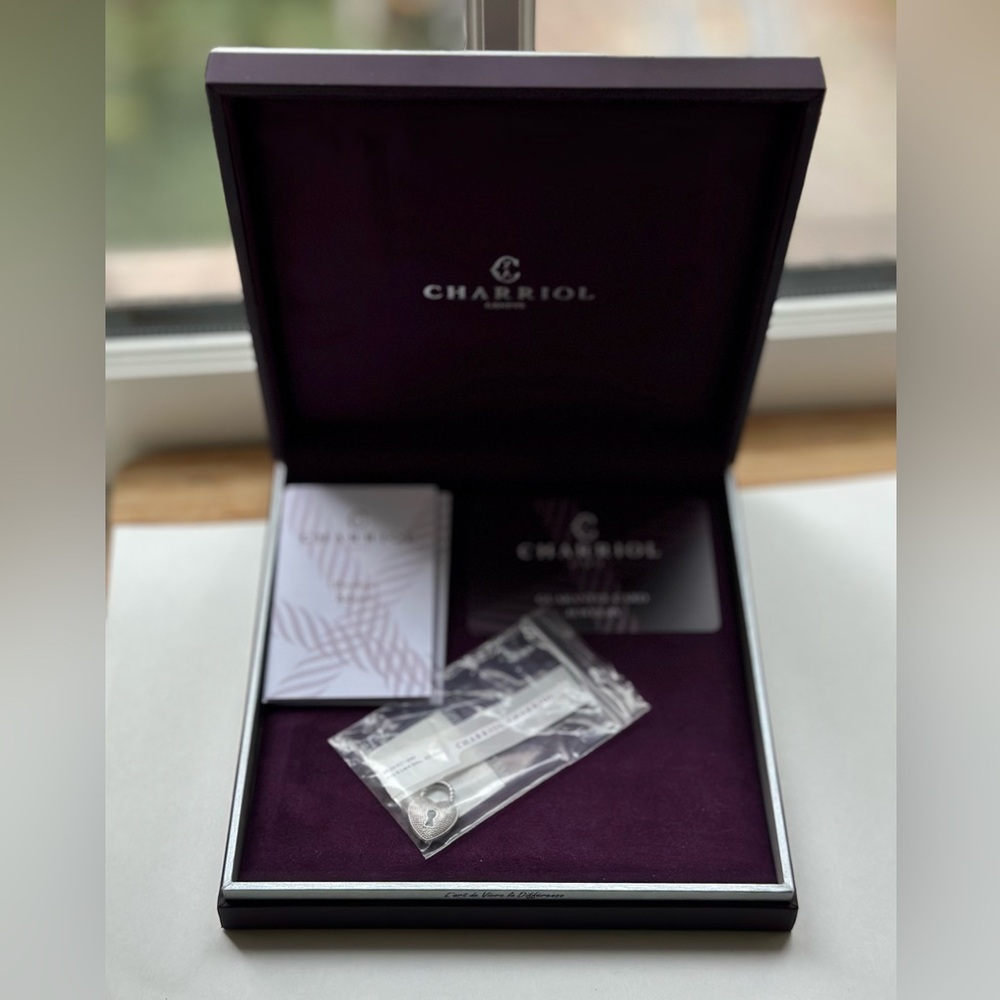 Charriol Silver Heart Lock Pendant and Box - Picture 6 of 7